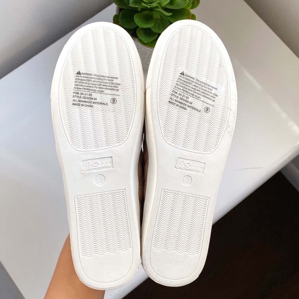 🍂 TAN QUILTED FAUX LEATHER PLATFORM CASUAL SNEAKERS! - Picture 10 of 17